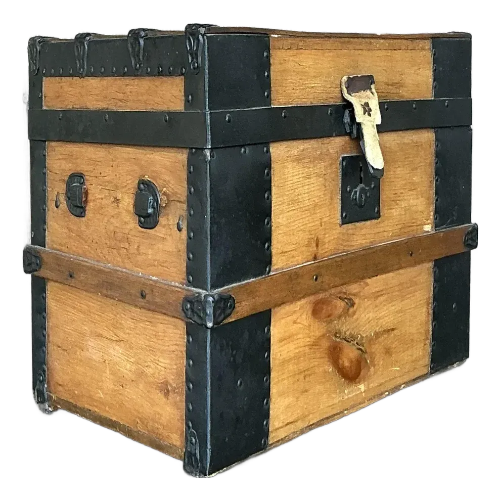 Antique Boho 19th Century Travel Trunk