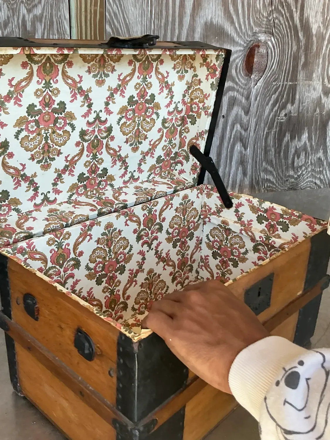 Antique Boho 19th Century Travel Trunk — additional photo 8