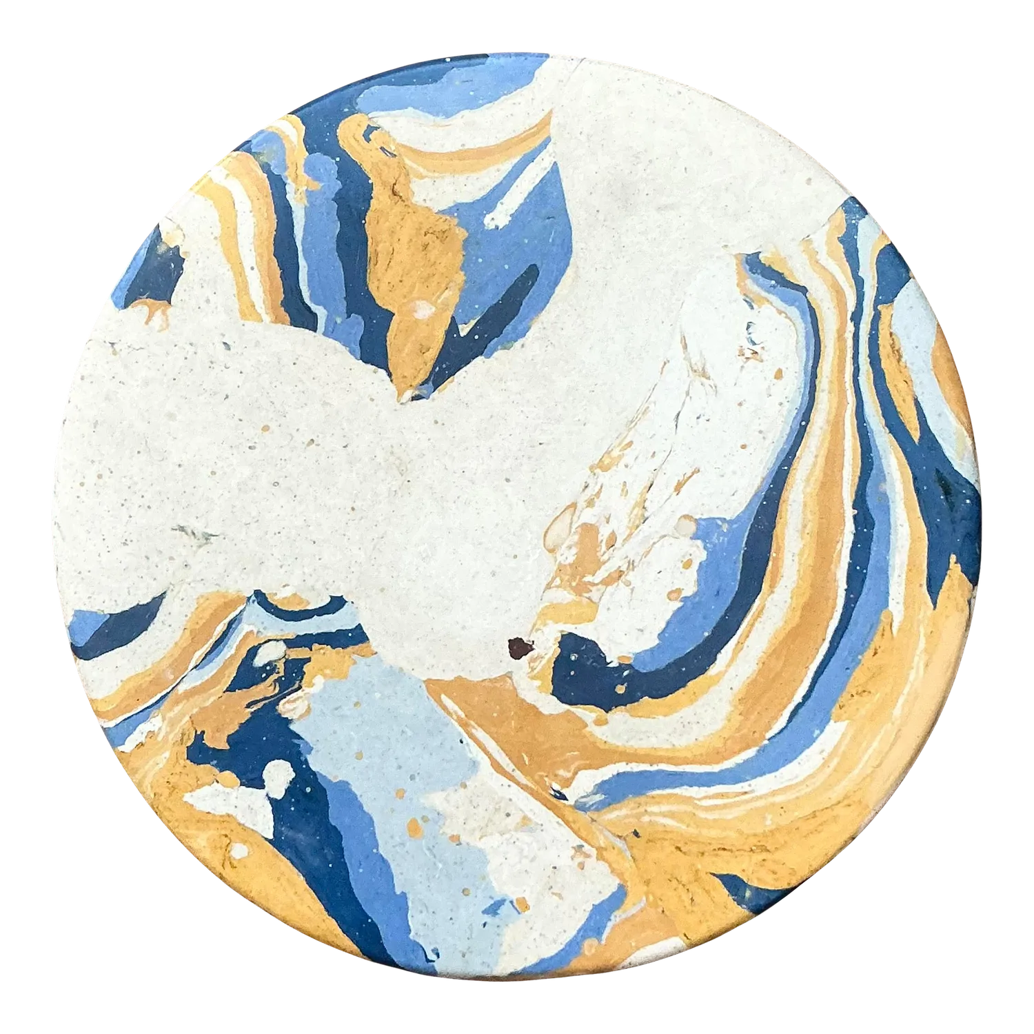 Boho Artisan Pigmented Plaster Scagliola Plinth - Synthetic, 11.75W x 2.5H — additional photo 4