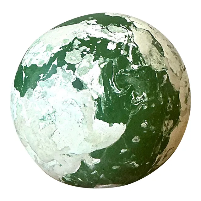 Boho Artisanal Pigmented Plaster Scagliola Sphere — additional photo 1