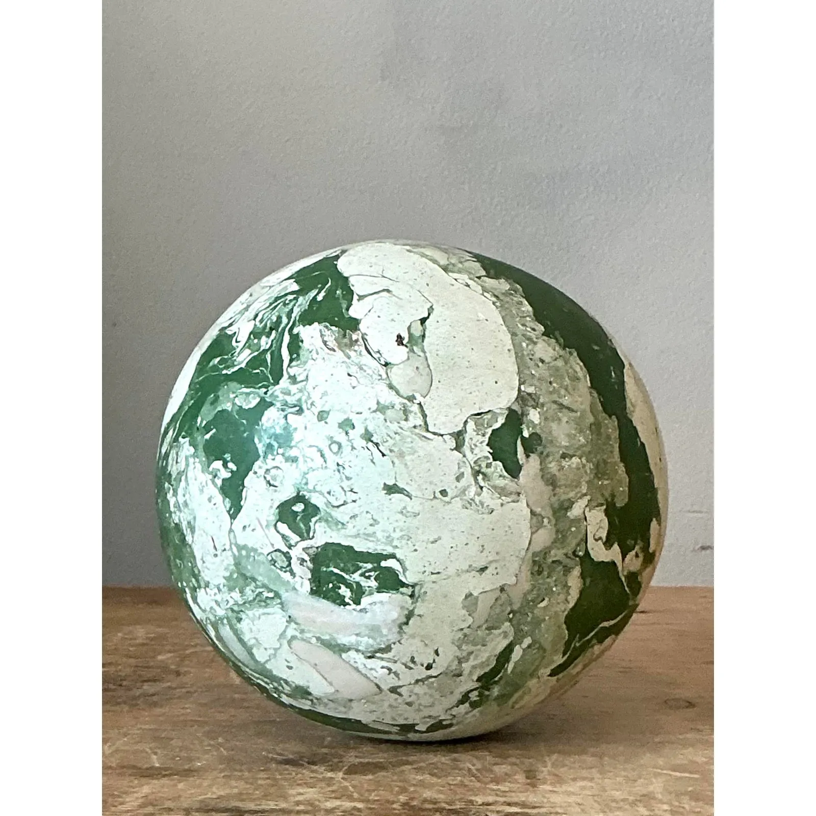Boho Artisanal Pigmented Plaster Scagliola Sphere — additional photo 2