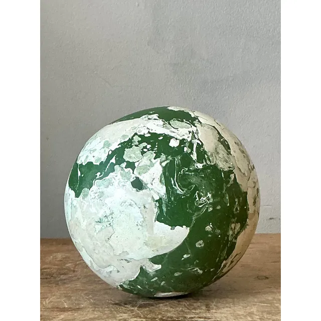 Boho Artisanal Pigmented Plaster Scagliola Sphere — additional photo 4