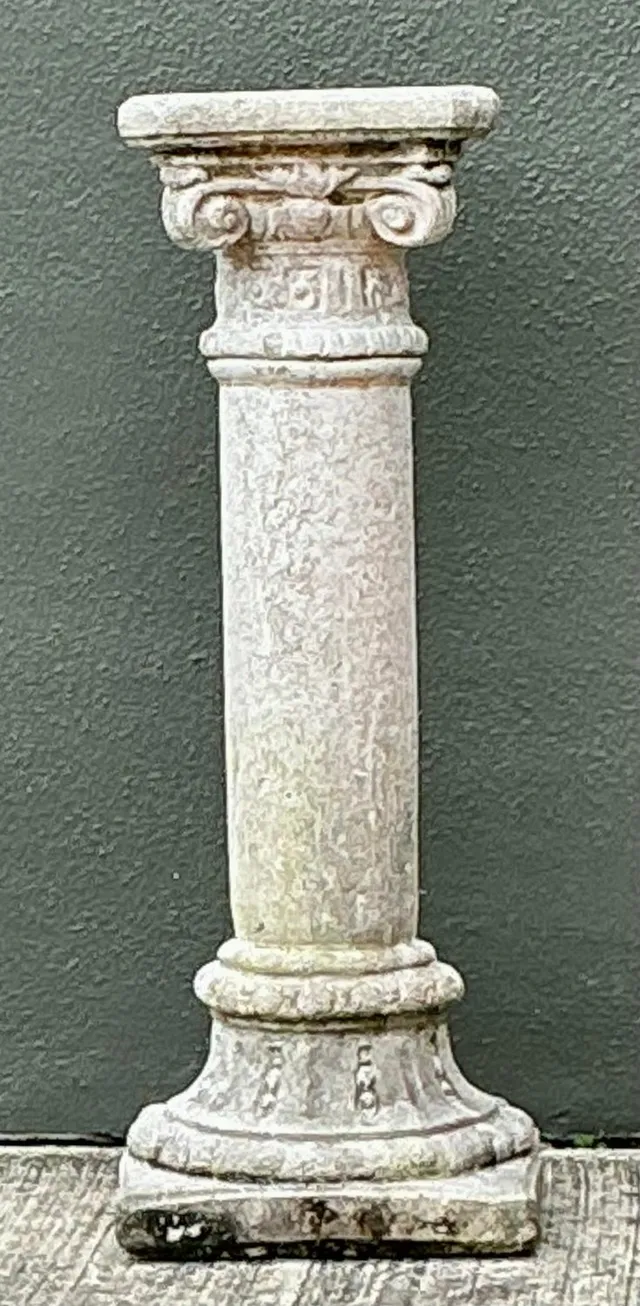 Vintage Cast Concrete Corinthian Column Pedestal — additional photo 1