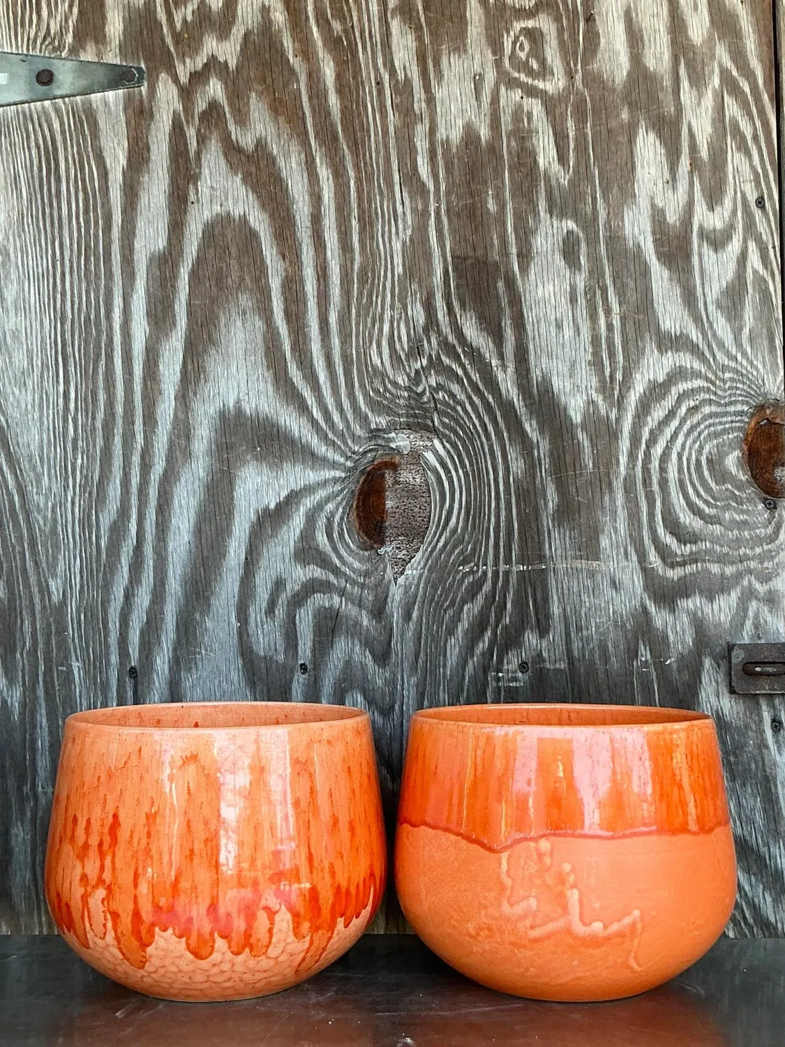 Vintage Boho Glazed Ceramic Bowls - Set of 2 — additional photo 6