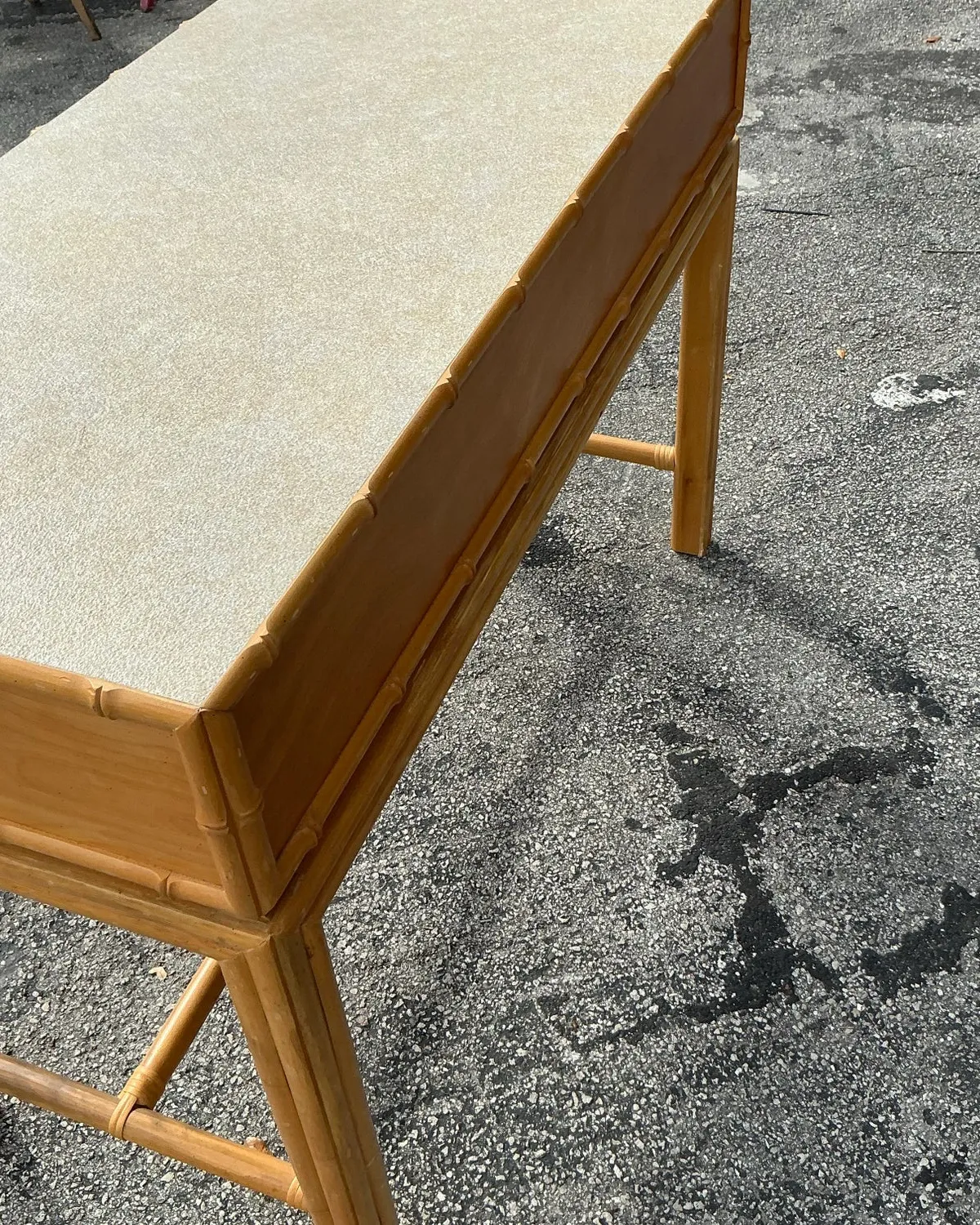 Vintage Coastal Ficks Reed Desk — additional photo 5