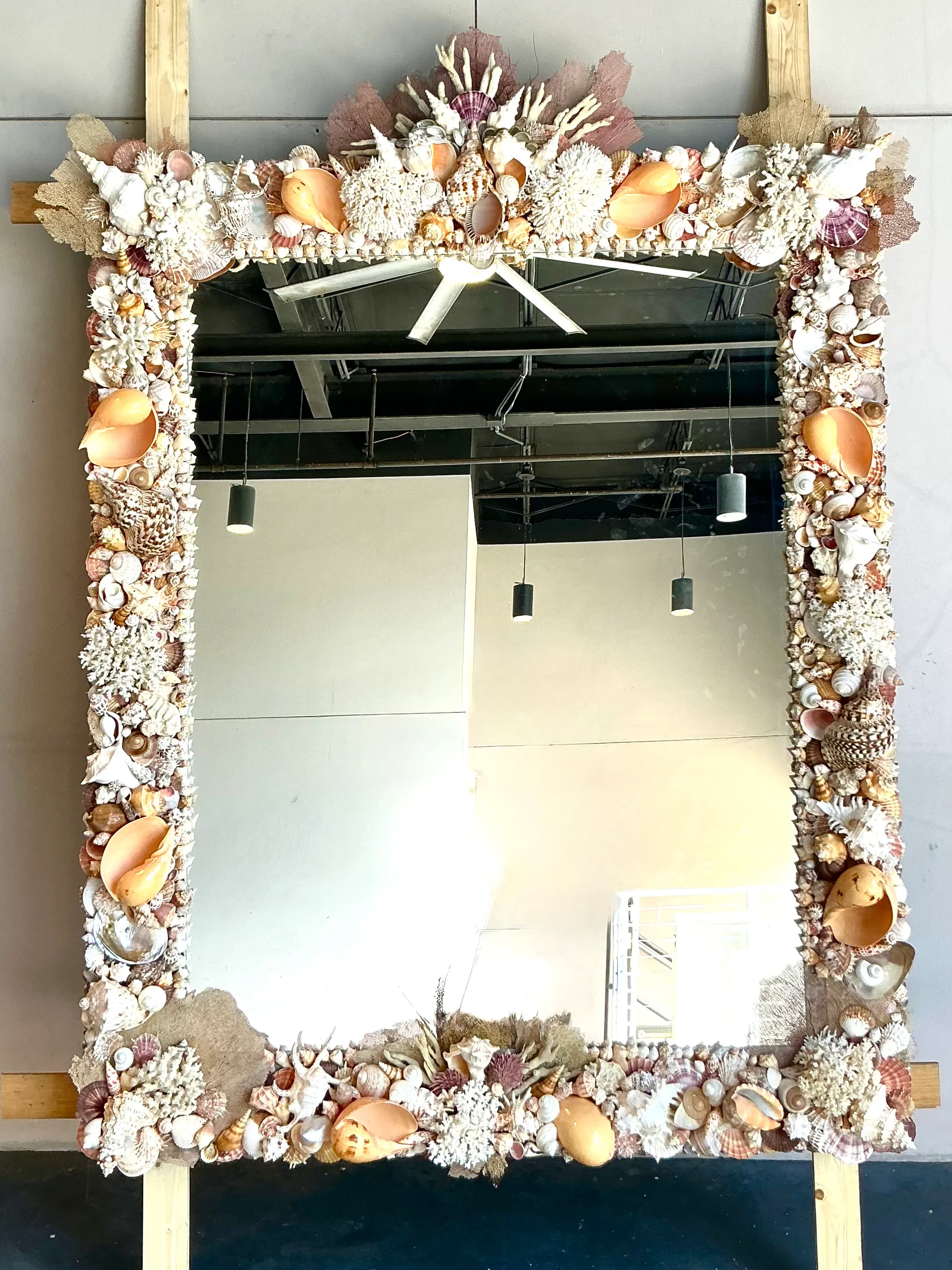 Coastal Monumental Shell Encrusted Mirror — additional photo 1