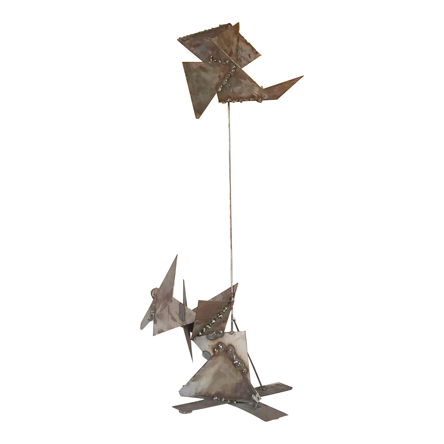 Contemporary Abstract Welded Steel Kinetic Sculpture — additional photo 3