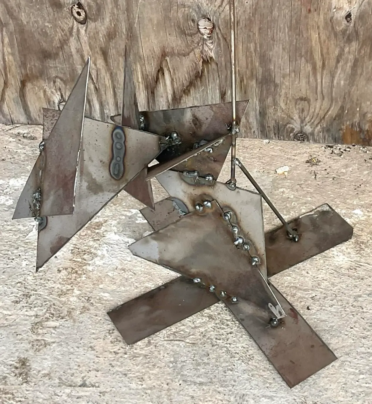 Contemporary Abstract Welded Steel Kinetic Sculpture — additional photo 7