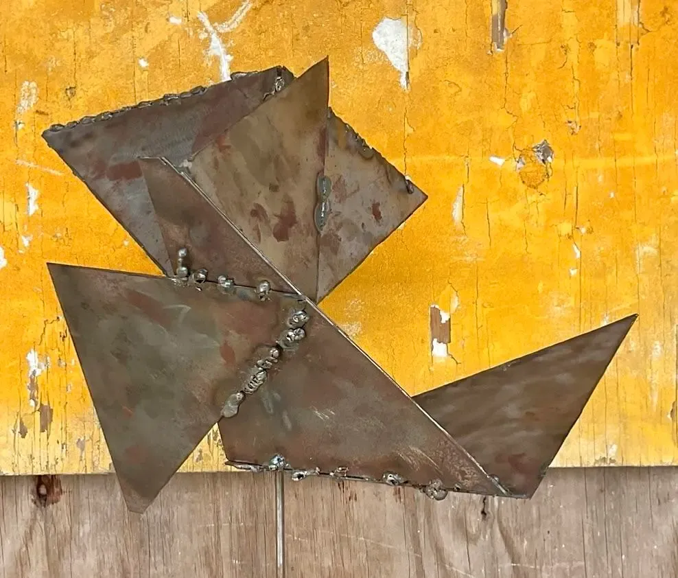 Contemporary Abstract Welded Steel Kinetic Sculpture — additional photo 7