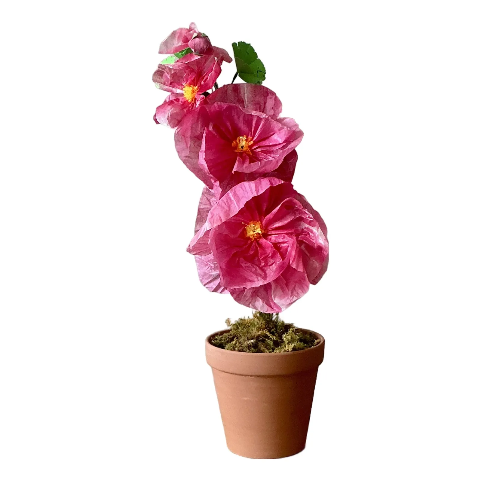 Contemporary Hand Rolled Paper Flowers - Terracotta, 6.5W x 20.5H — additional photo 1