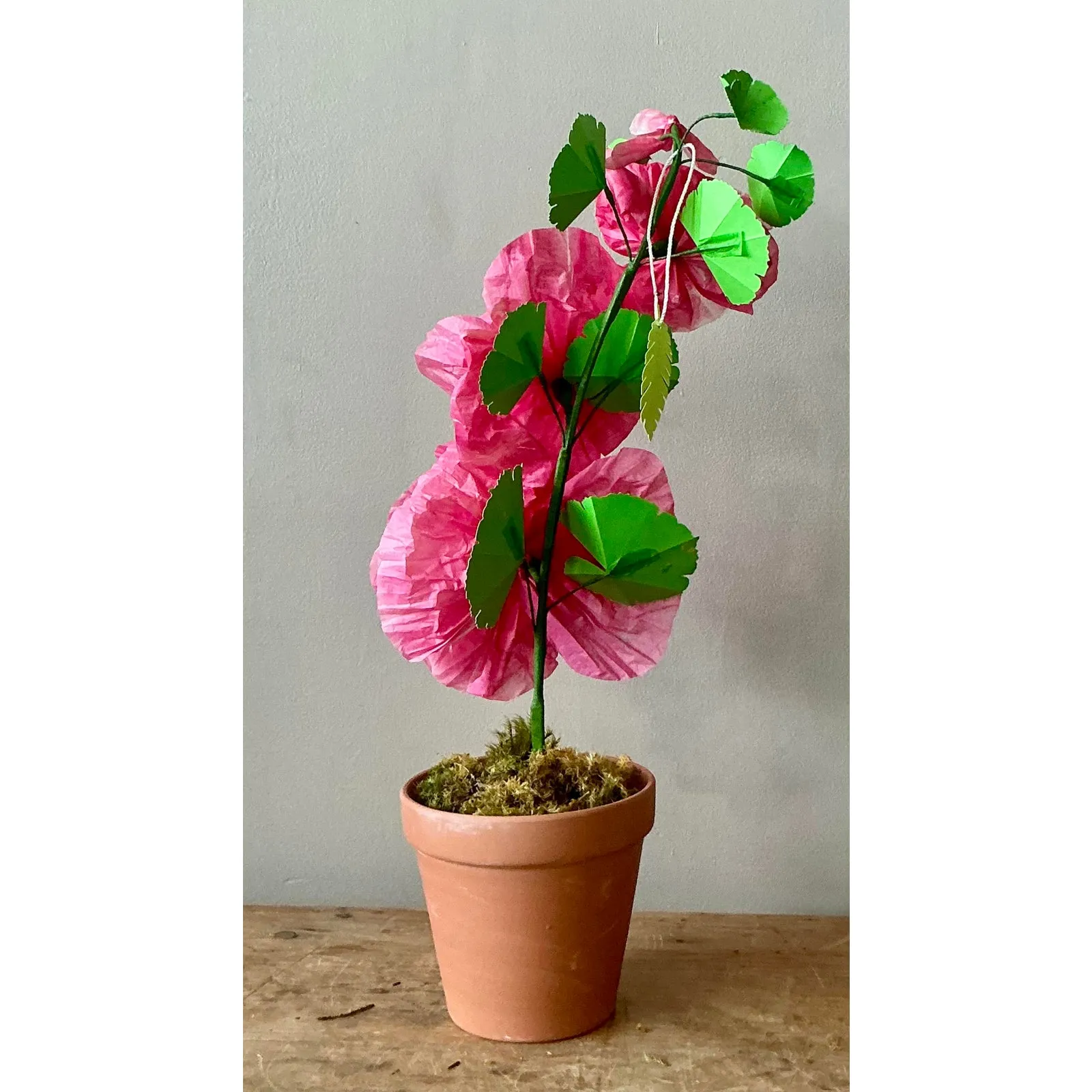 Contemporary Hand Rolled Paper Flowers - Terracotta, 6.5W x 20.5H — additional photo 2