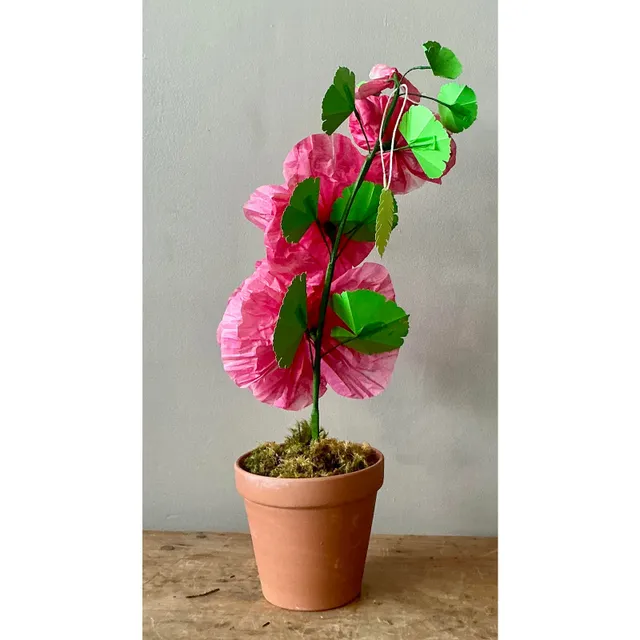 Contemporary Hand Rolled Paper Flowers - Terracotta, 6.5W x 20.5H — additional photo 2