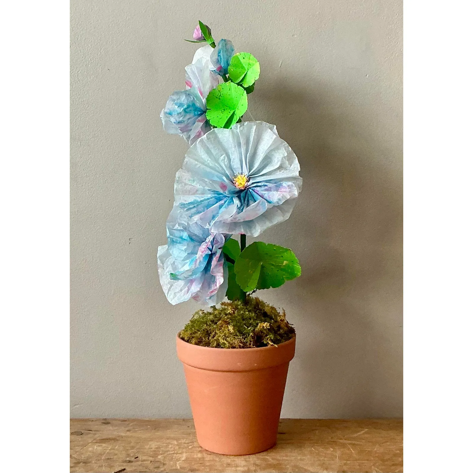 Contemporary Hand Rolled Paper Flowers - Terracotta, 6.5W x 20.5H — additional photo 1
