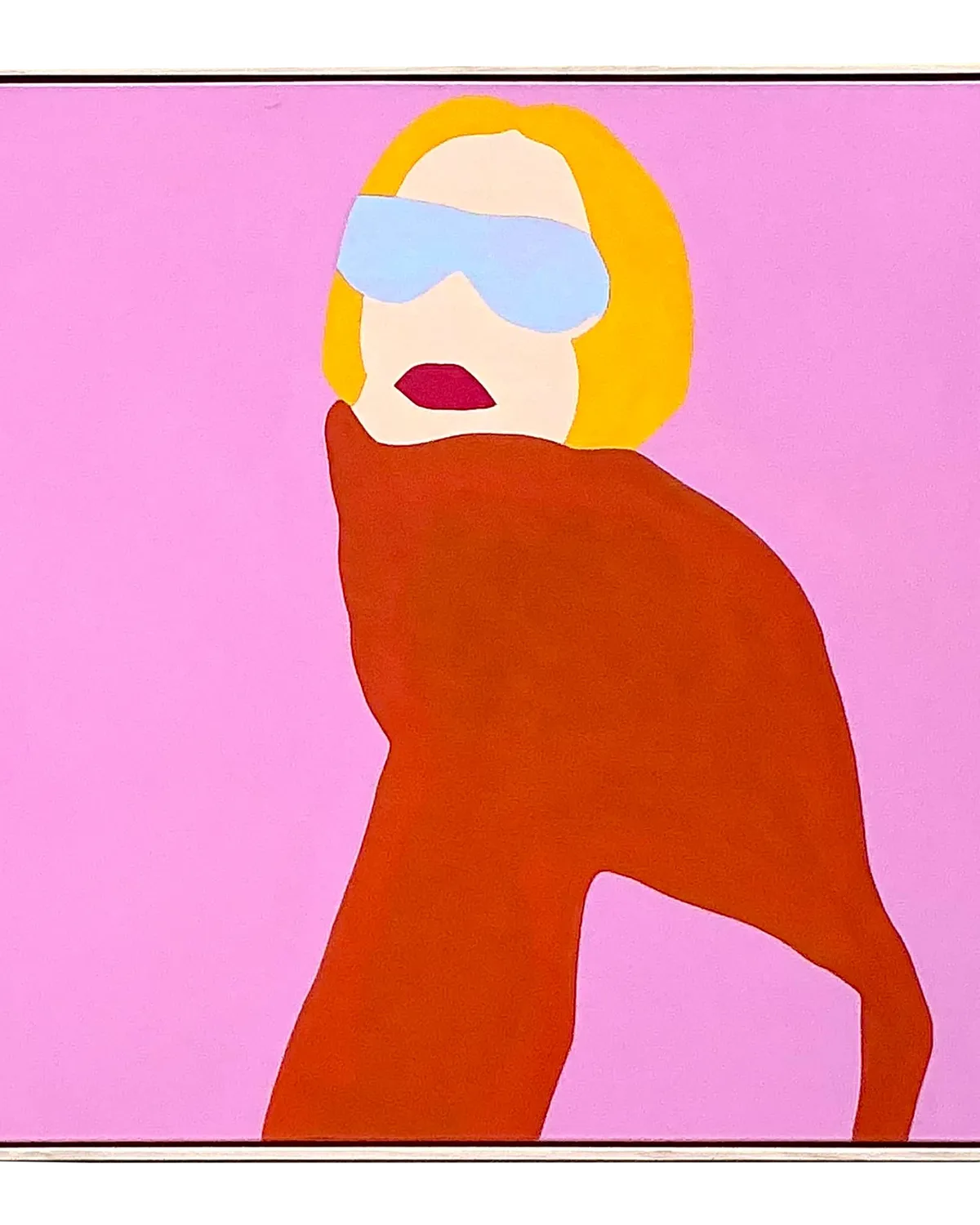 Contemporary Op Art Acrylic Figurative on Canvas
