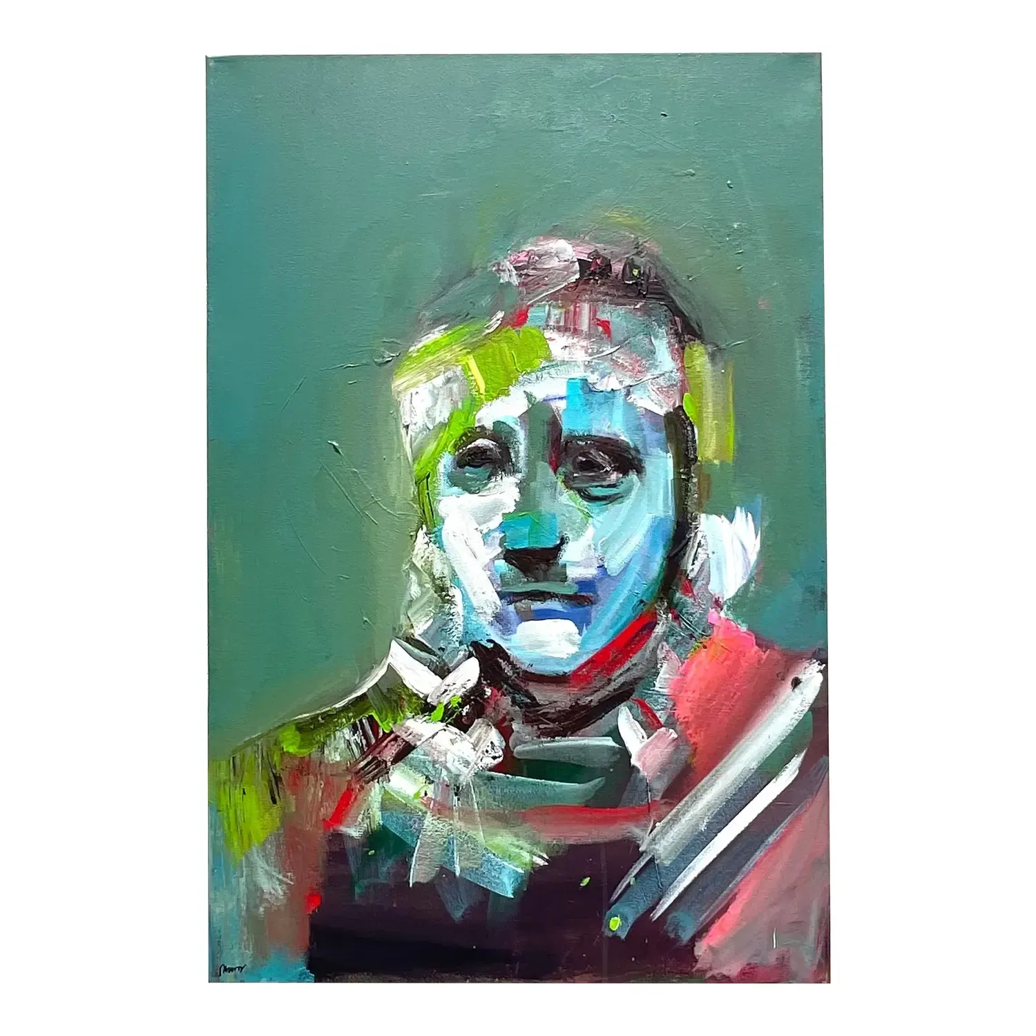 Contemporary Original Abstract Figural Portrait on Canvas — additional photo 1