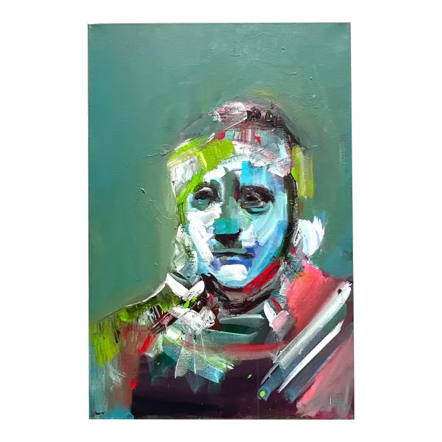 Contemporary Original Abstract Figural Portrait on Canvas — additional photo 1