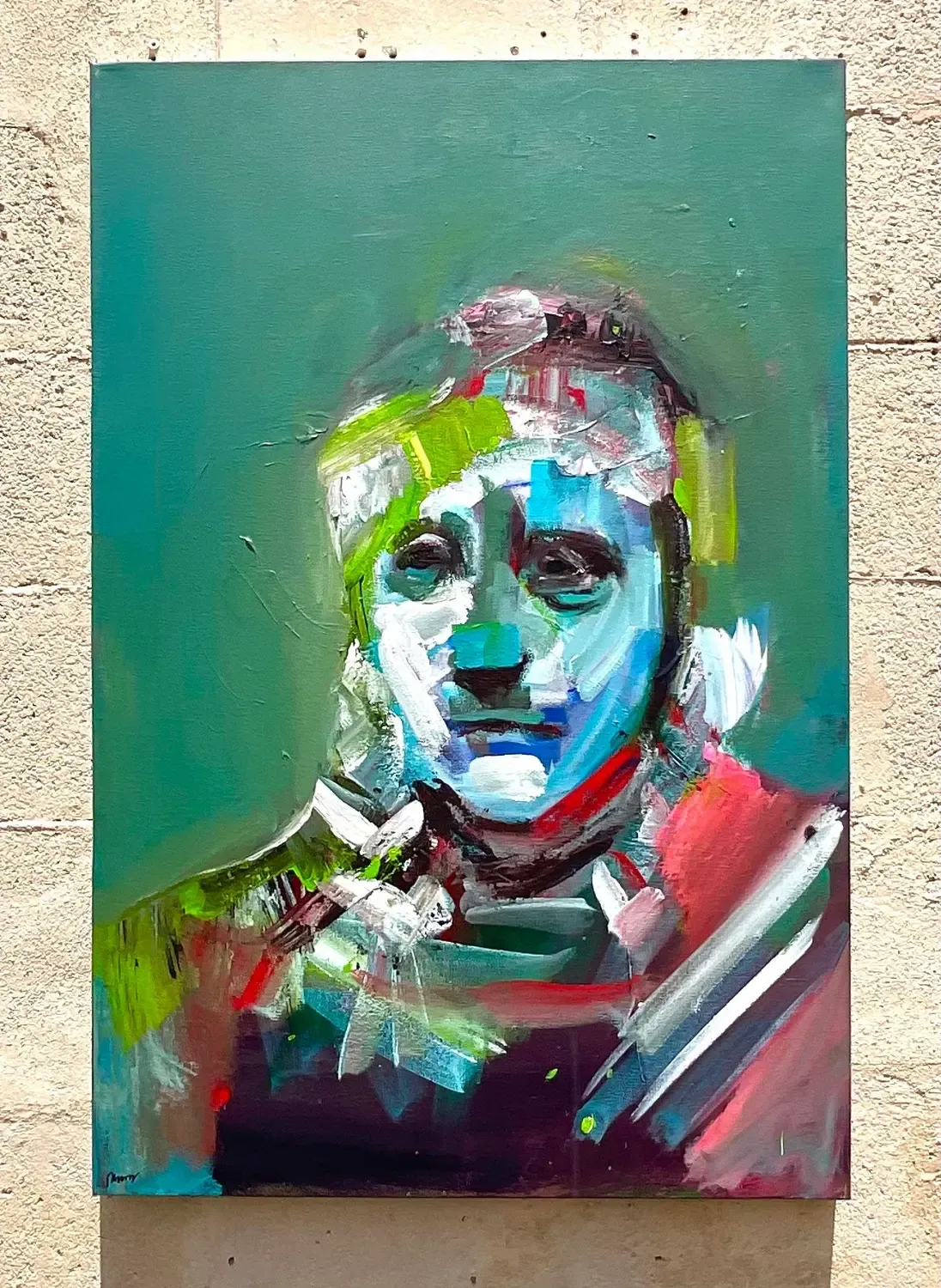 Contemporary Original Abstract Figural Portrait on Canvas — additional photo 2