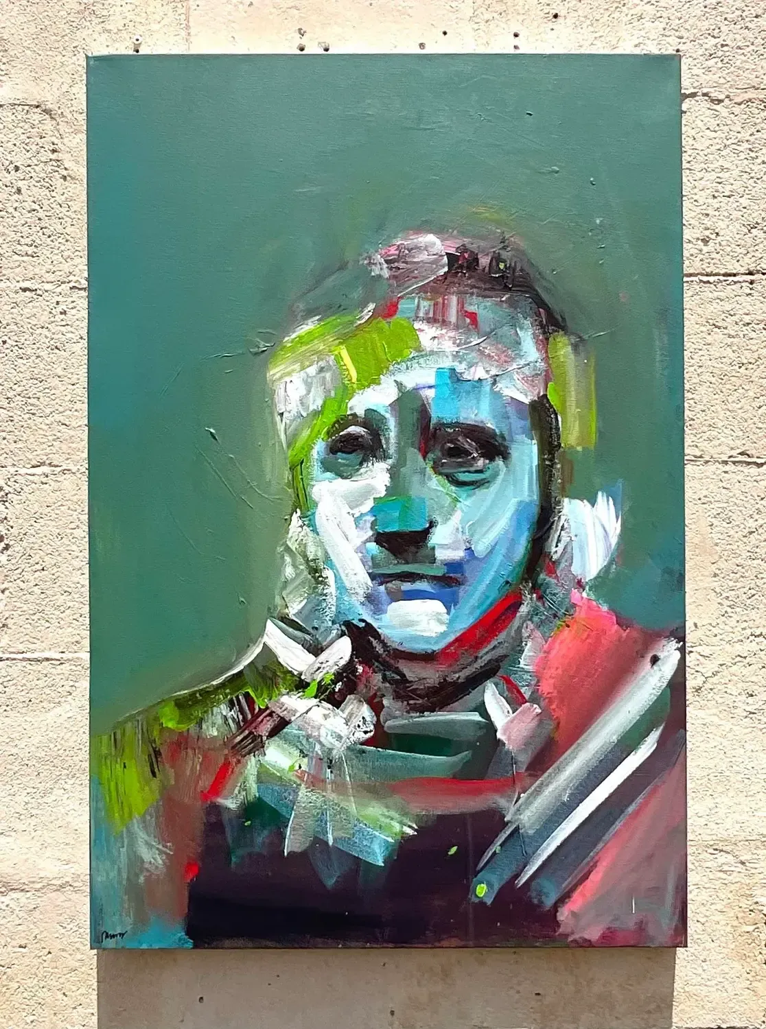 Contemporary Original Abstract Figural Portrait on Canvas — additional photo 3