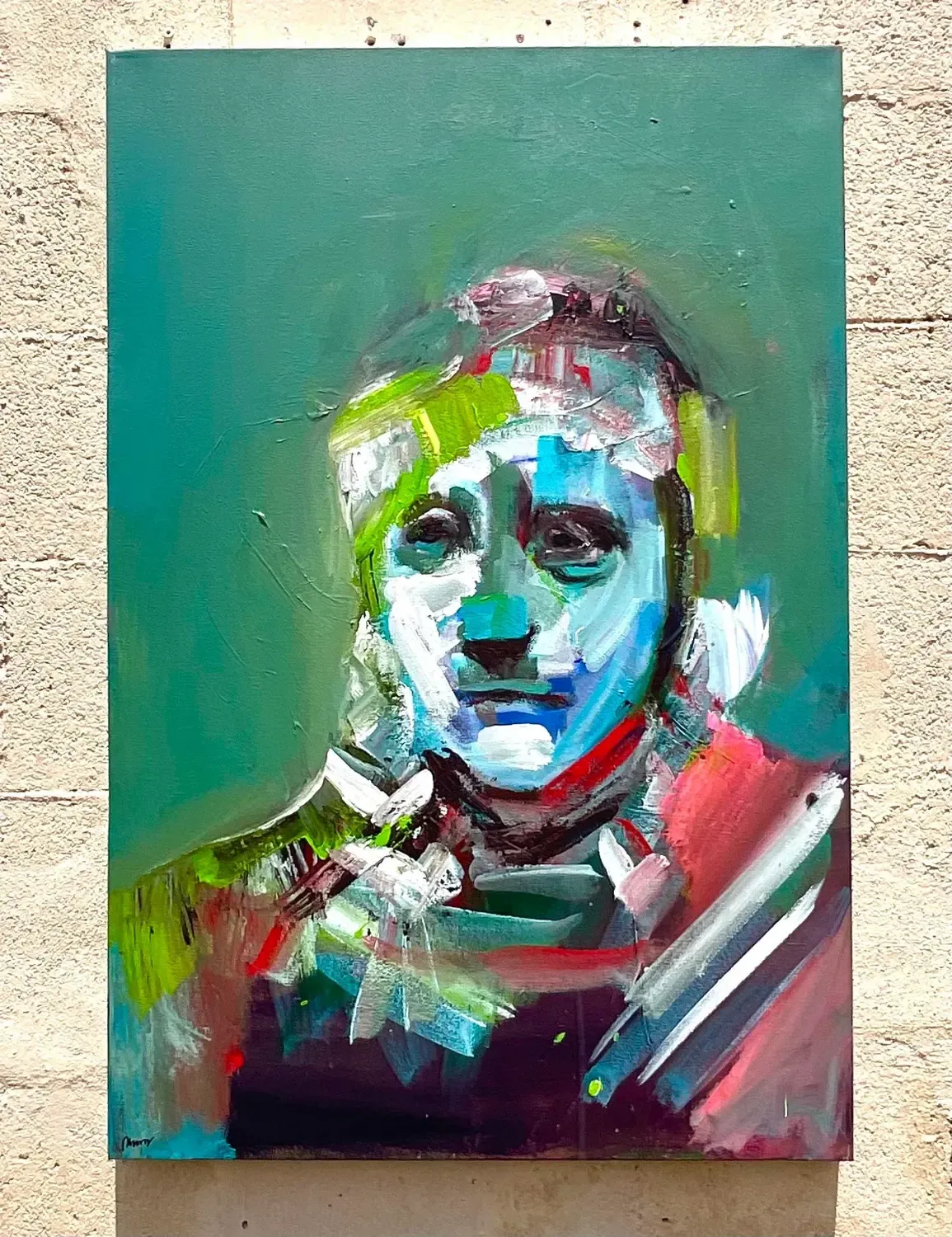 Contemporary Original Abstract Figural Portrait on Canvas — additional photo 3