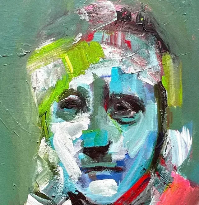 Contemporary Original Abstract Figural Portrait on Canvas — additional photo 6