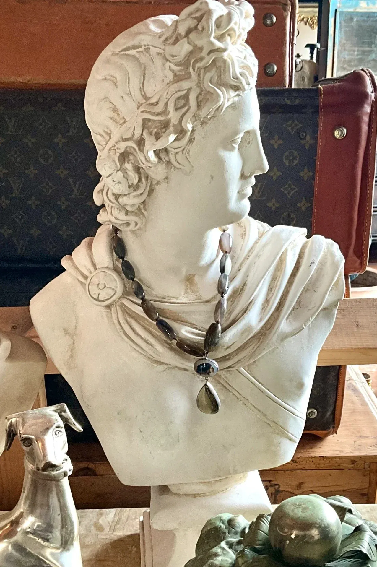 Vintage Jane Diaz Gemstone Beaded Necklace — additional photo 4