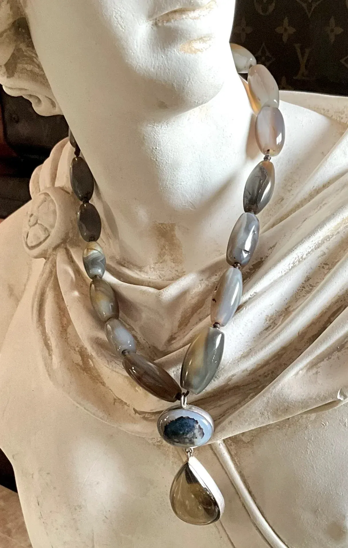 Vintage Jane Diaz Gemstone Beaded Necklace — additional photo 5