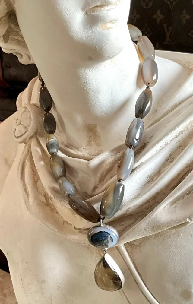 Vintage Jane Diaz Gemstone Beaded Necklace — additional photo 5