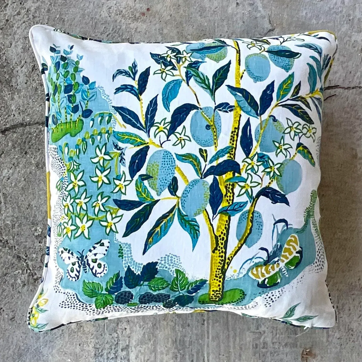 Custom Costal Schumacher “Citrus Garden” Throw Pillow — additional photo 3