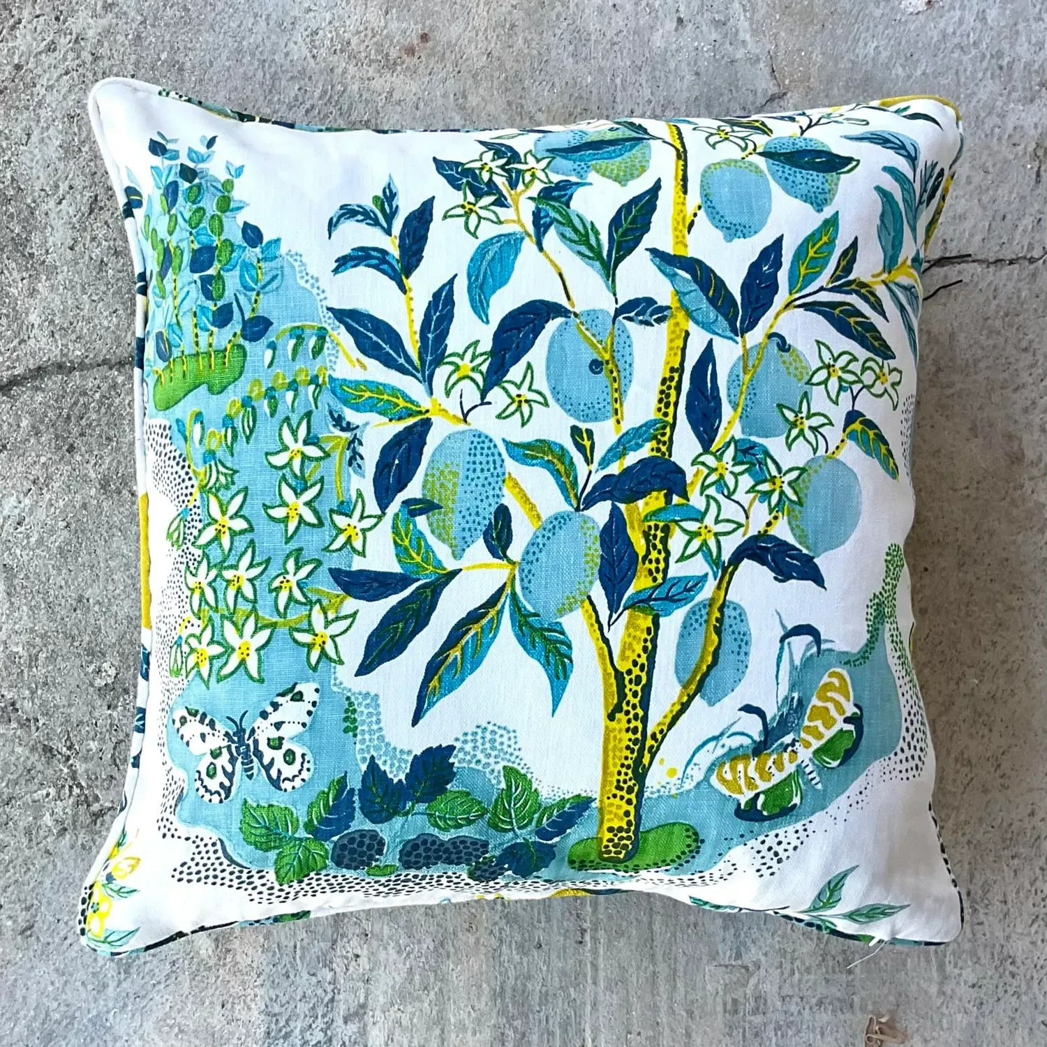 Custom Costal Schumacher “Citrus Garden” Throw Pillow — additional photo 4