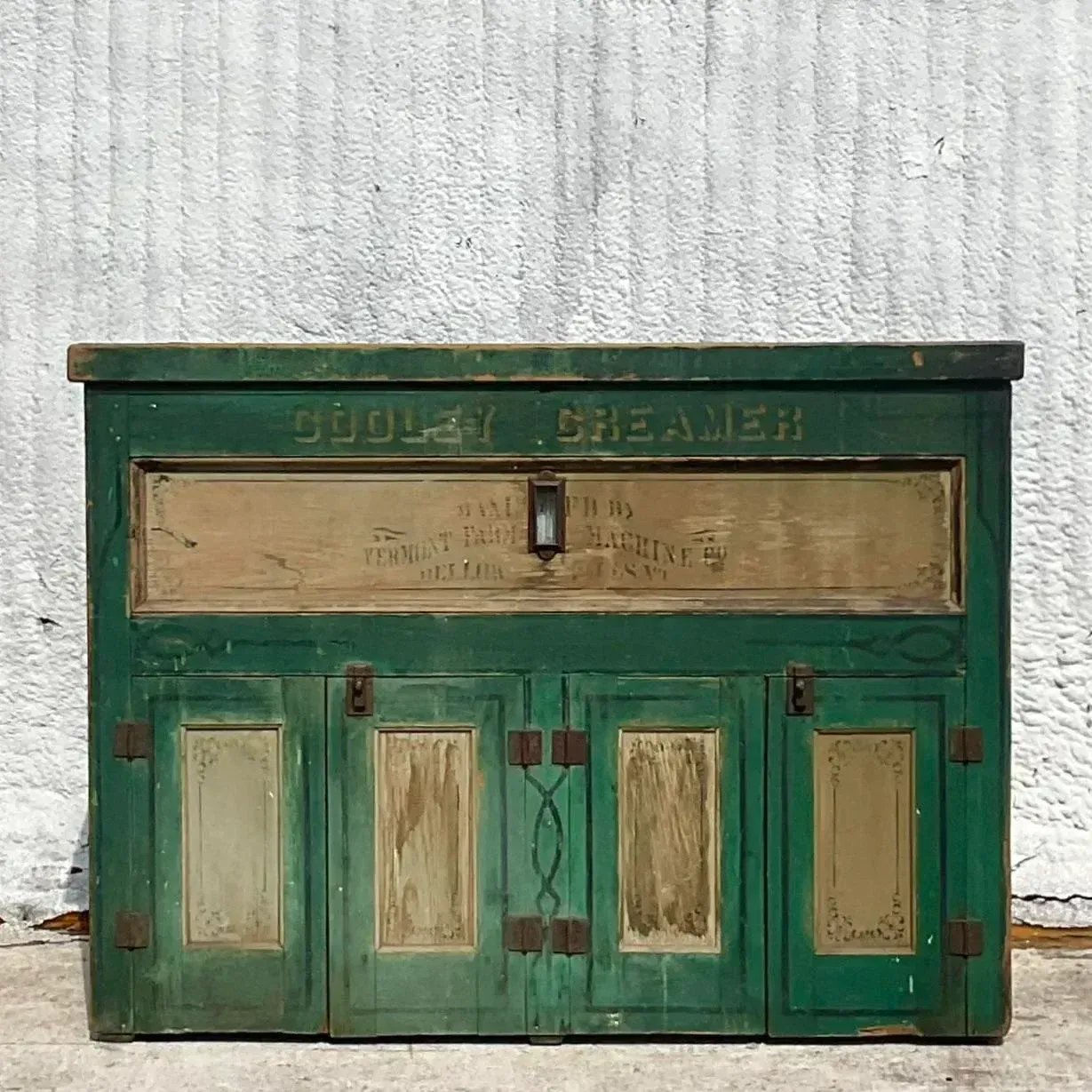 Early 20th Century Rustic a.h. Reid Creamery Cabinet — additional photo 1