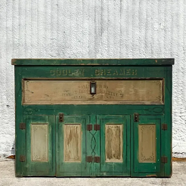 Early 20th Century Rustic a.h. Reid Creamery Cabinet — additional photo 1