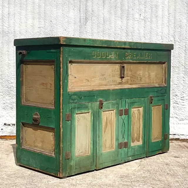 Early 20th Century Rustic a.h. Reid Creamery Cabinet — additional photo 2
