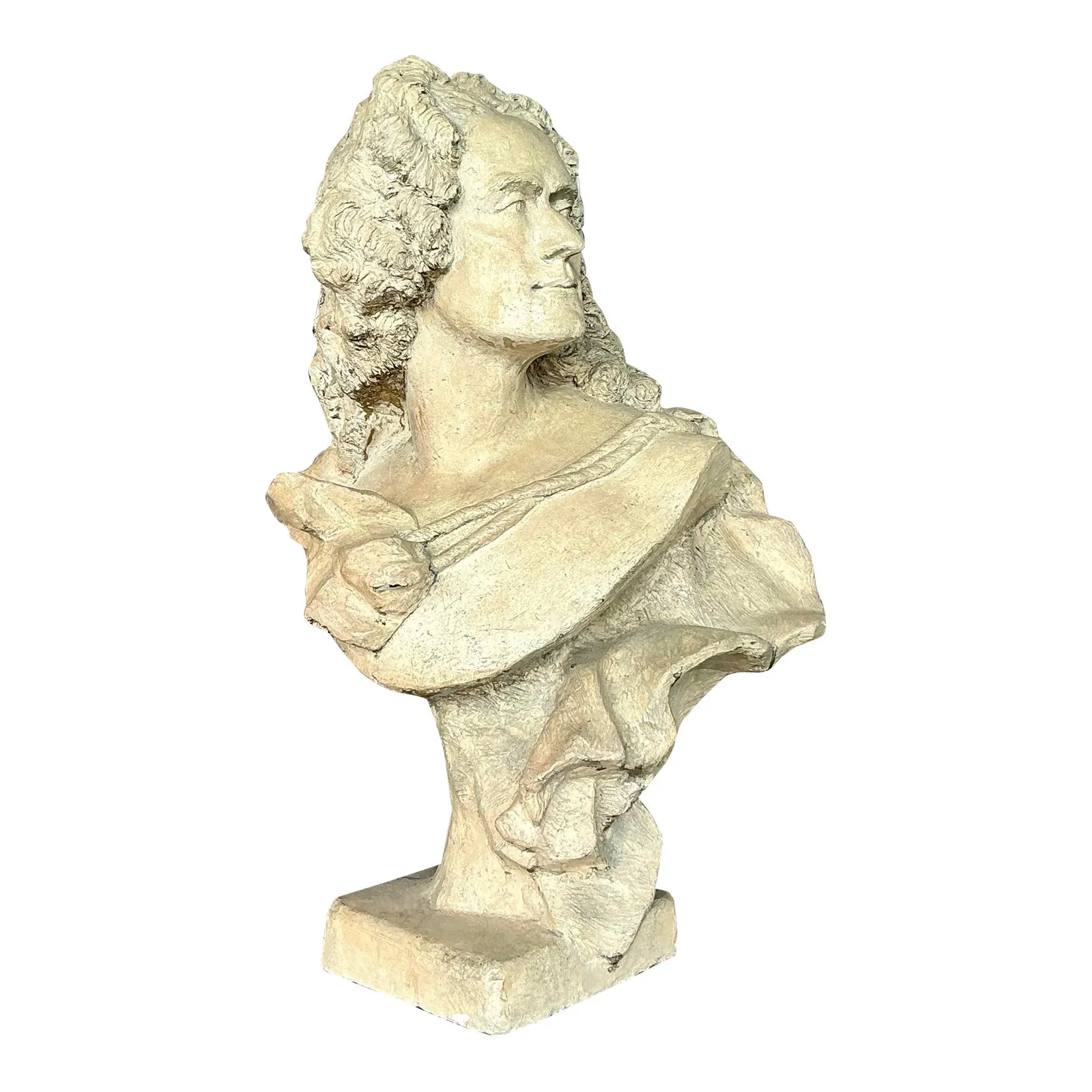 Early 20th Century Vintage Regency Plaster Bust — additional photo 1