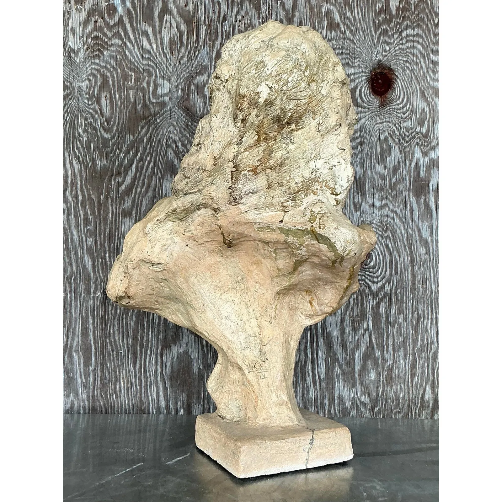 Early 20th Century Vintage Regency Plaster Bust — additional photo 4