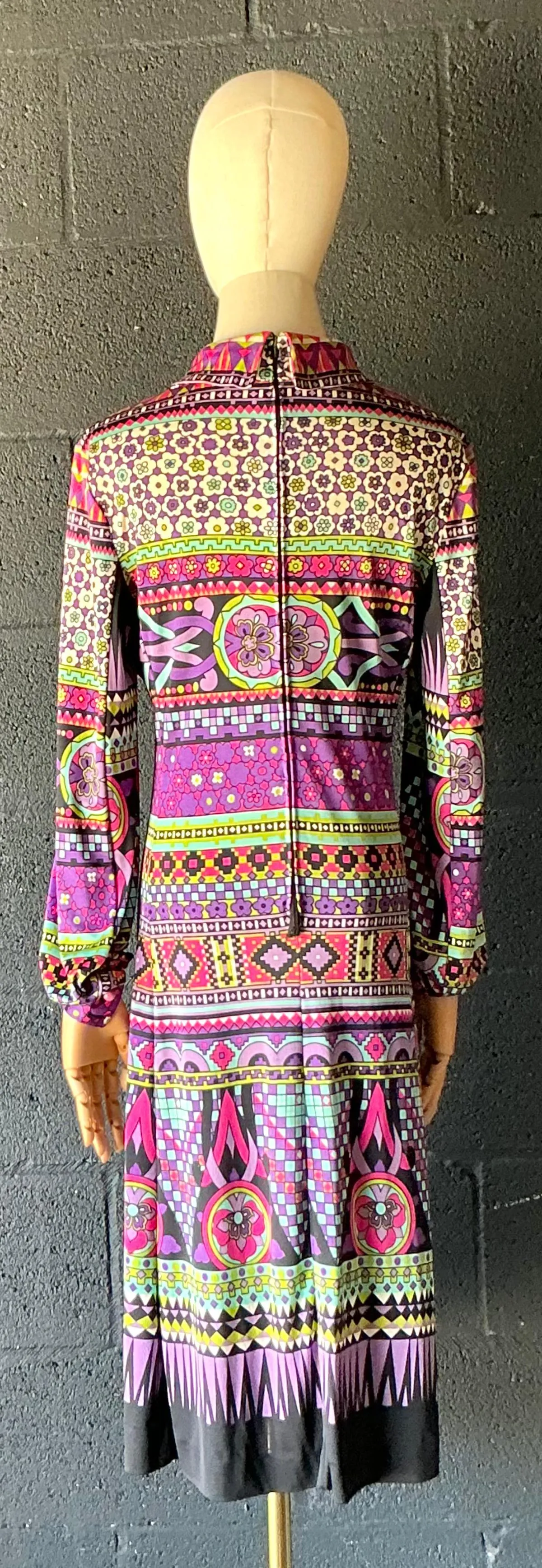 Vintage Emilia Bellini Colorful Turtleneck Dress — additional photo 4