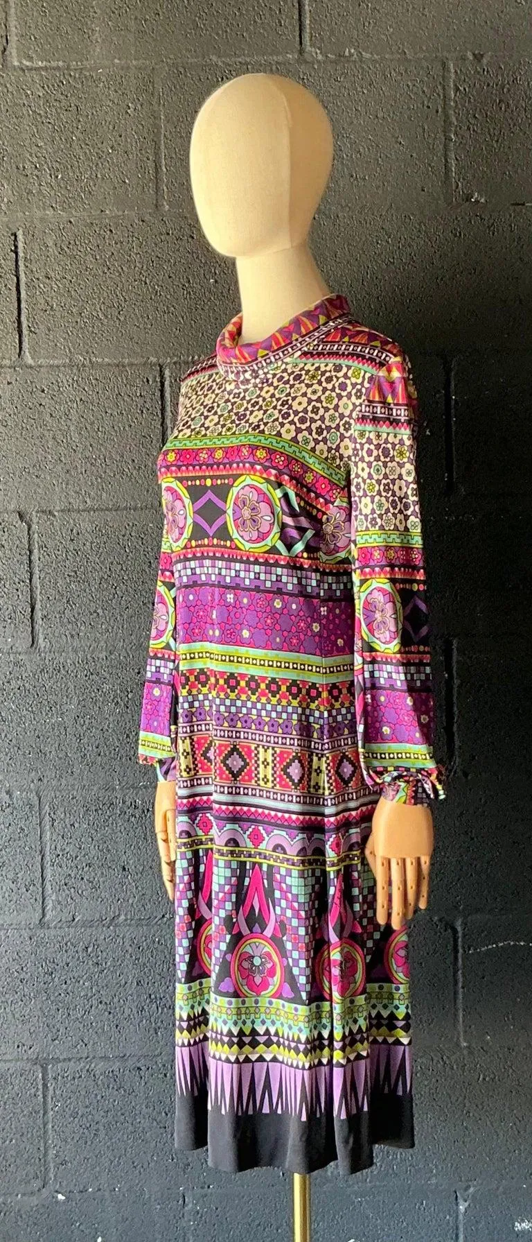Vintage Emilia Bellini Colorful Turtleneck Dress — additional photo 6