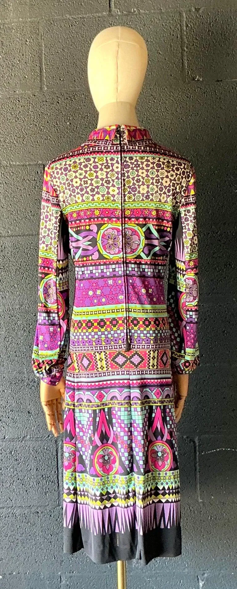 Vintage Emilia Bellini Colorful Turtleneck Dress — additional photo 7