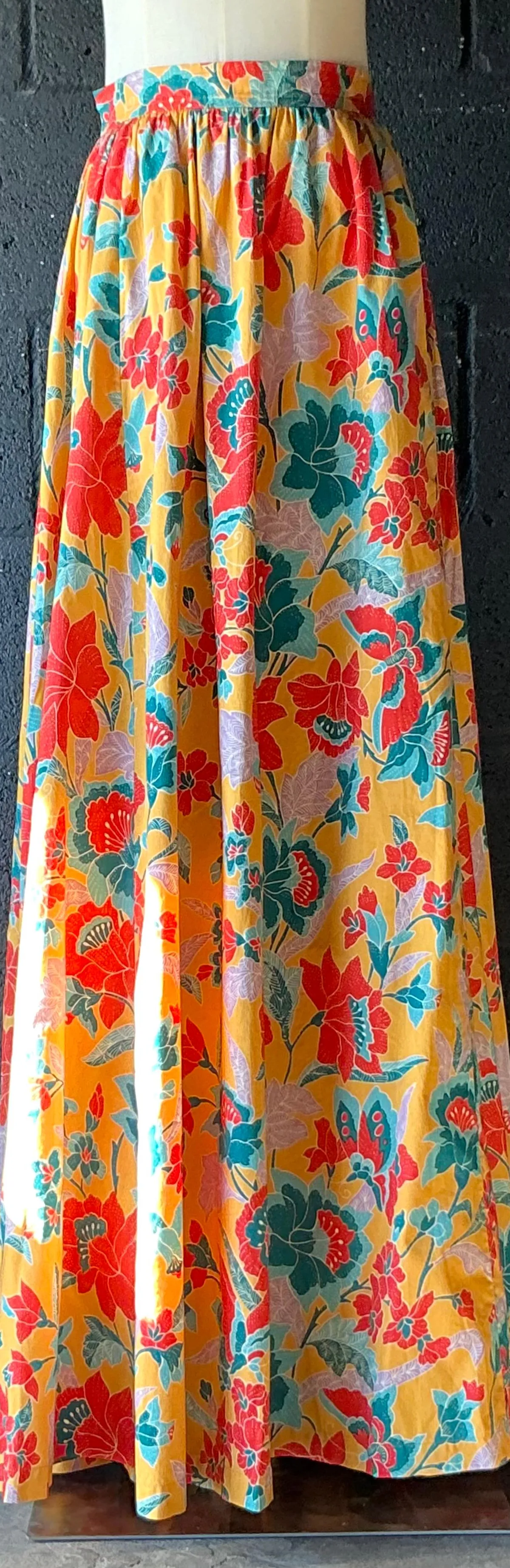 Vintage Yves Saint Laurent Colorful Floral Maxi Skirt — additional photo 5