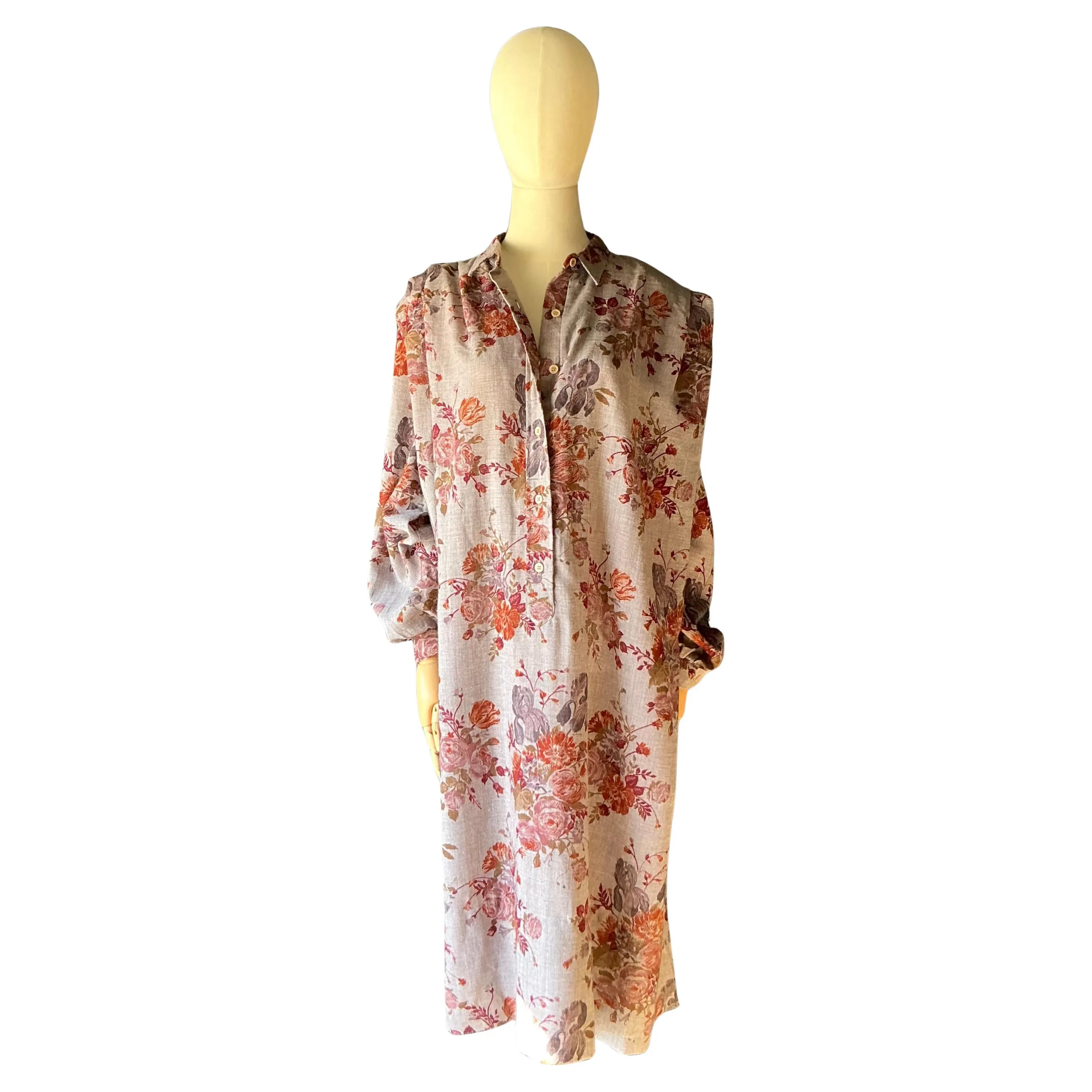 Vintage Lanvin Paris Floral Tunic Dress — additional photo 1