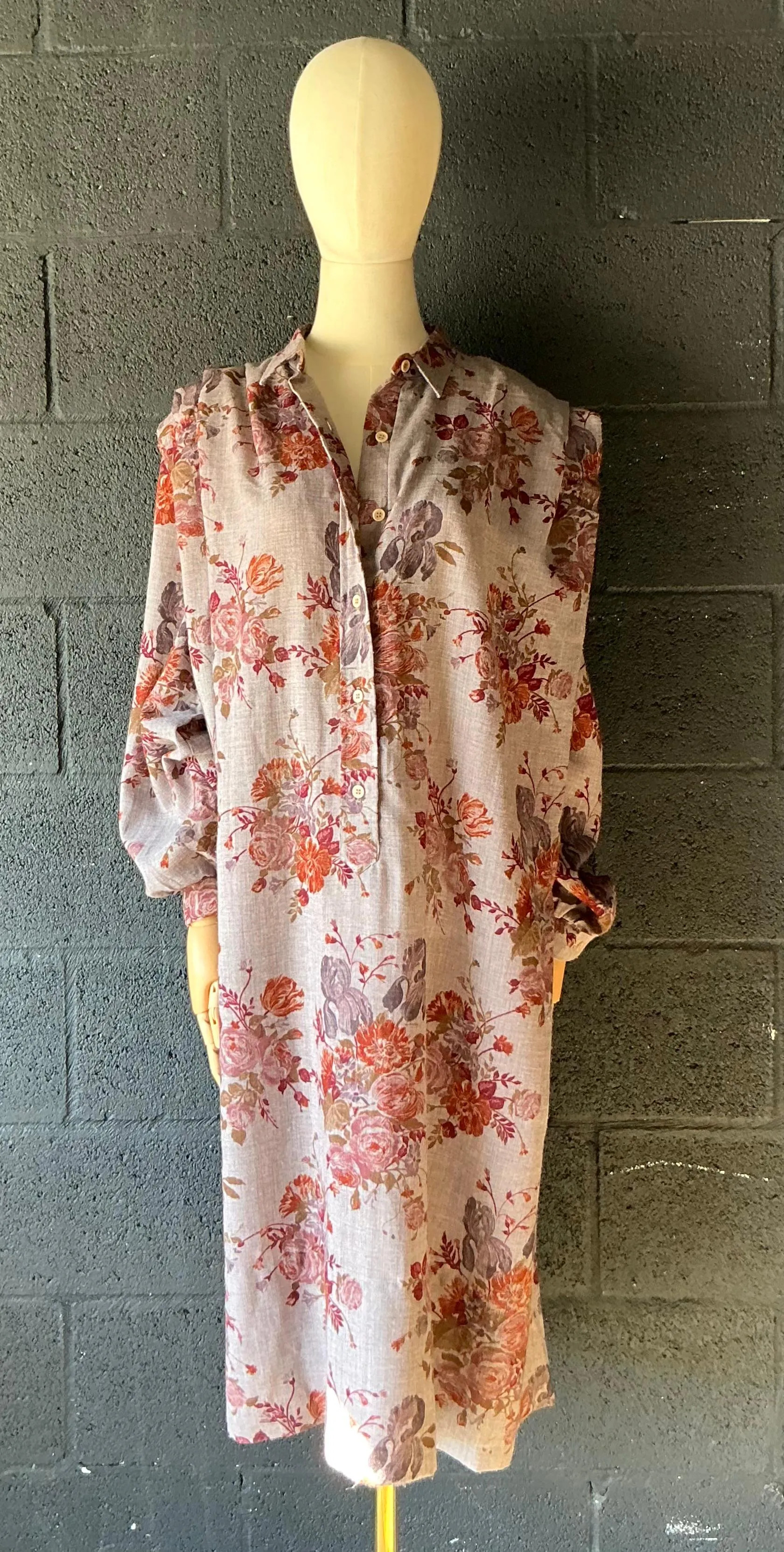 Vintage Lanvin Paris Floral Tunic Dress — additional photo 2