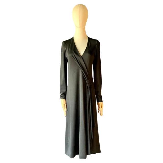 Vintage Stephen Burrows Black Long Sleeve Maxi Dress — additional photo 1