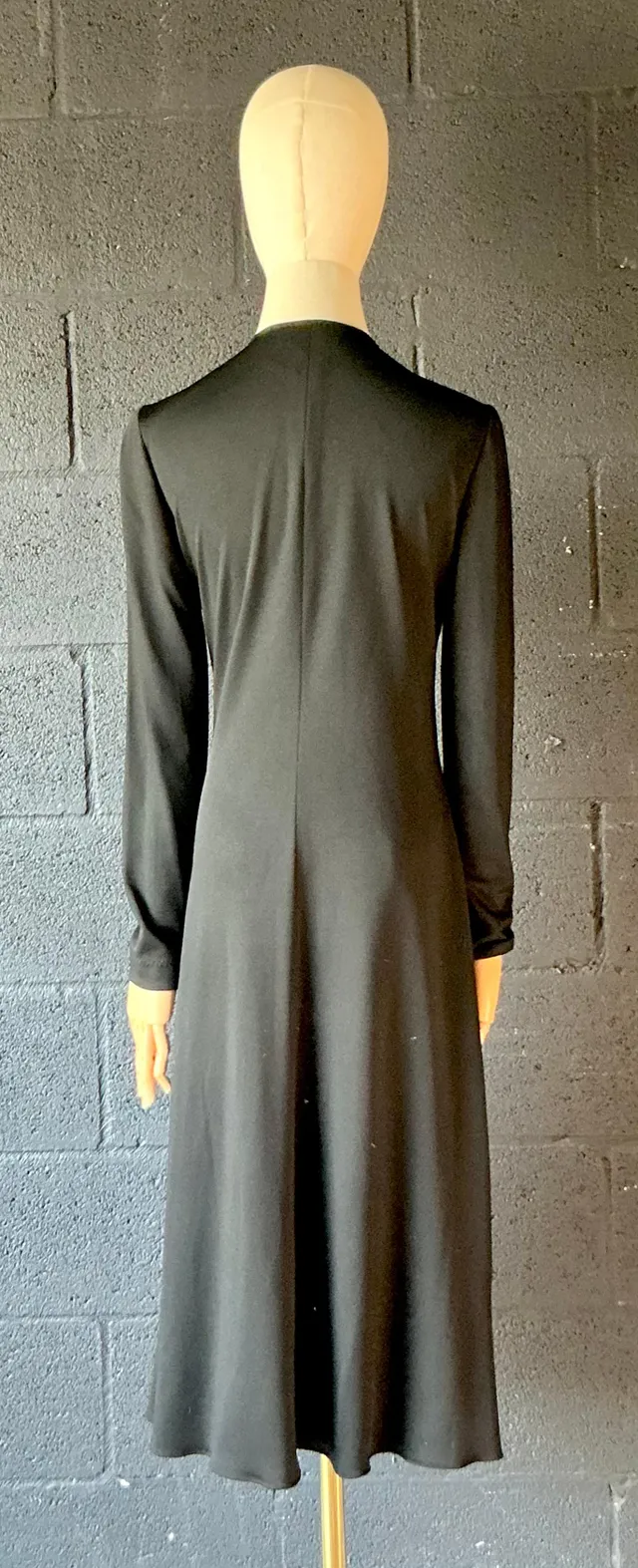 Vintage Stephen Burrows Black Long Sleeve Maxi Dress — additional photo 8