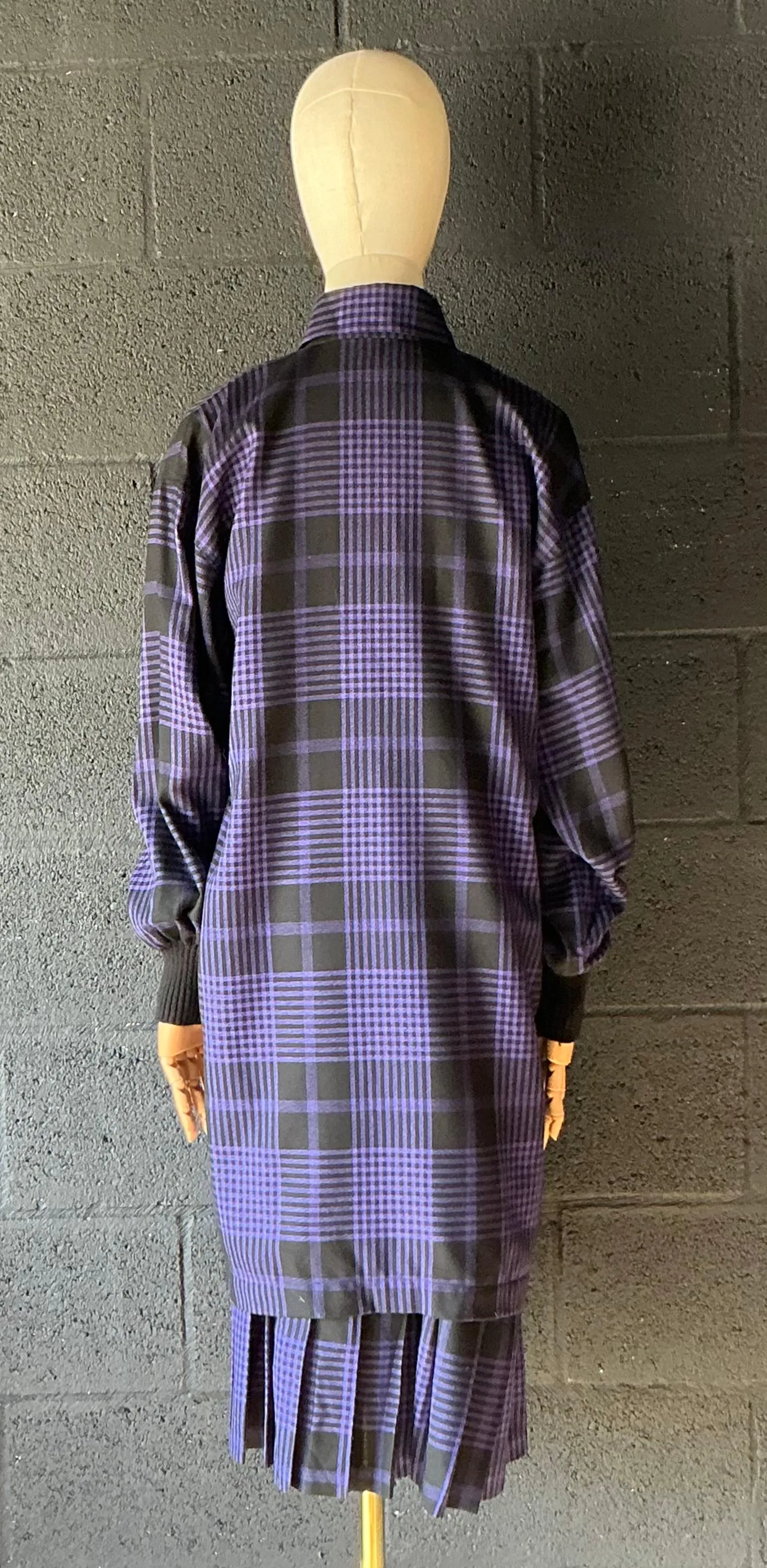 Vintage Guy Laroche Two Piece Checkered Blouse & Skirt — additional photo 8