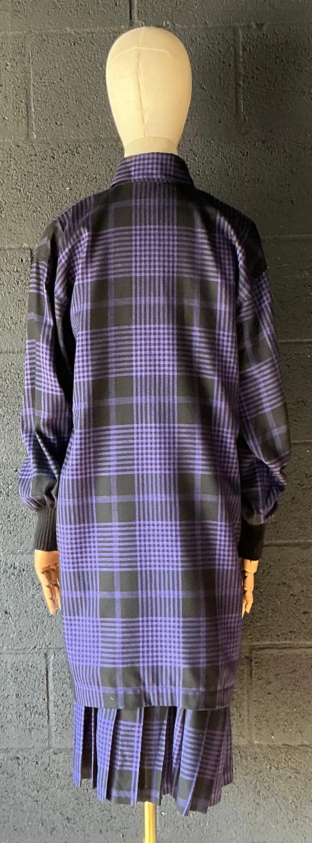Vintage Guy Laroche Two Piece Checkered Blouse & Skirt — additional photo 7