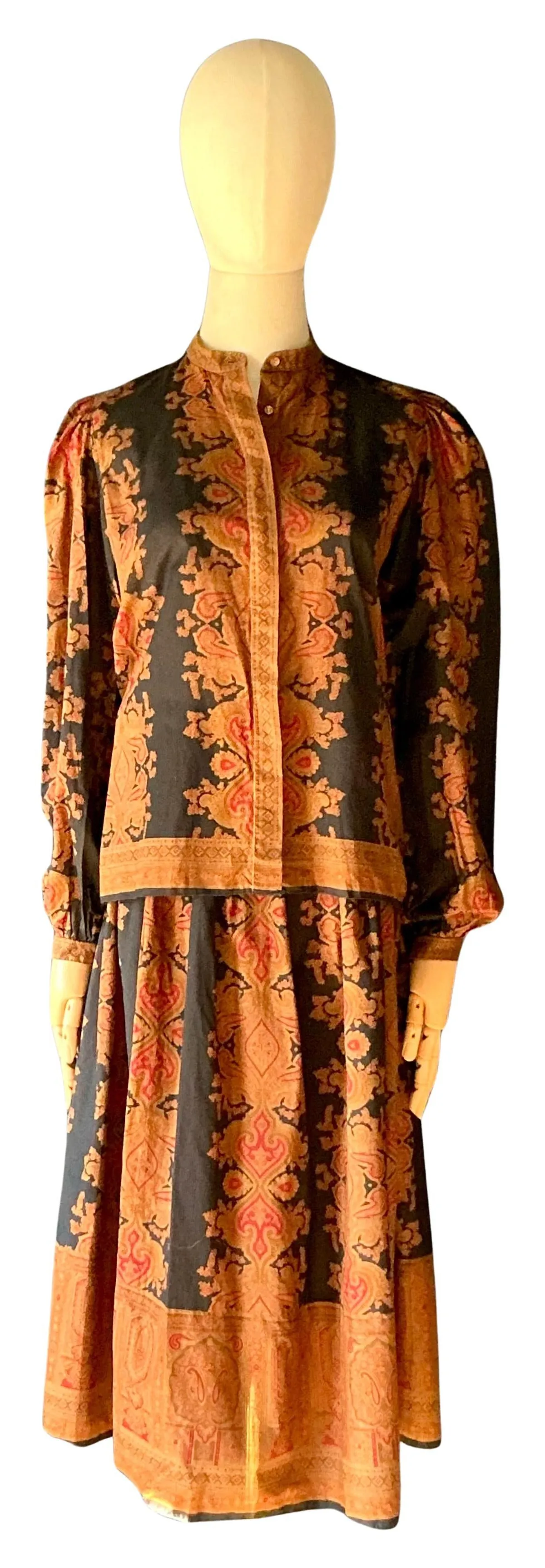 Vintage Gloria Sachs Blouse & Skirt Set