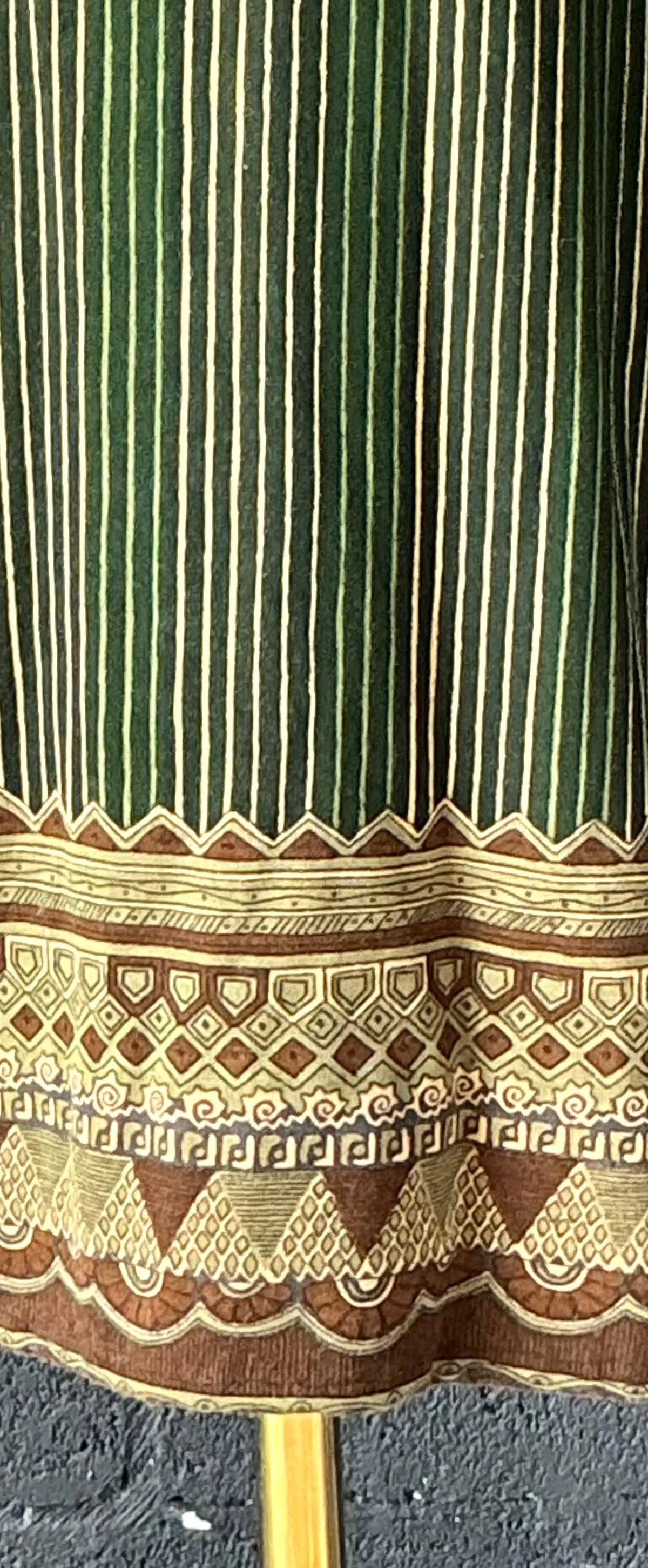 Vintage Miss O Green Striped Dress with Belt — additional photo 8