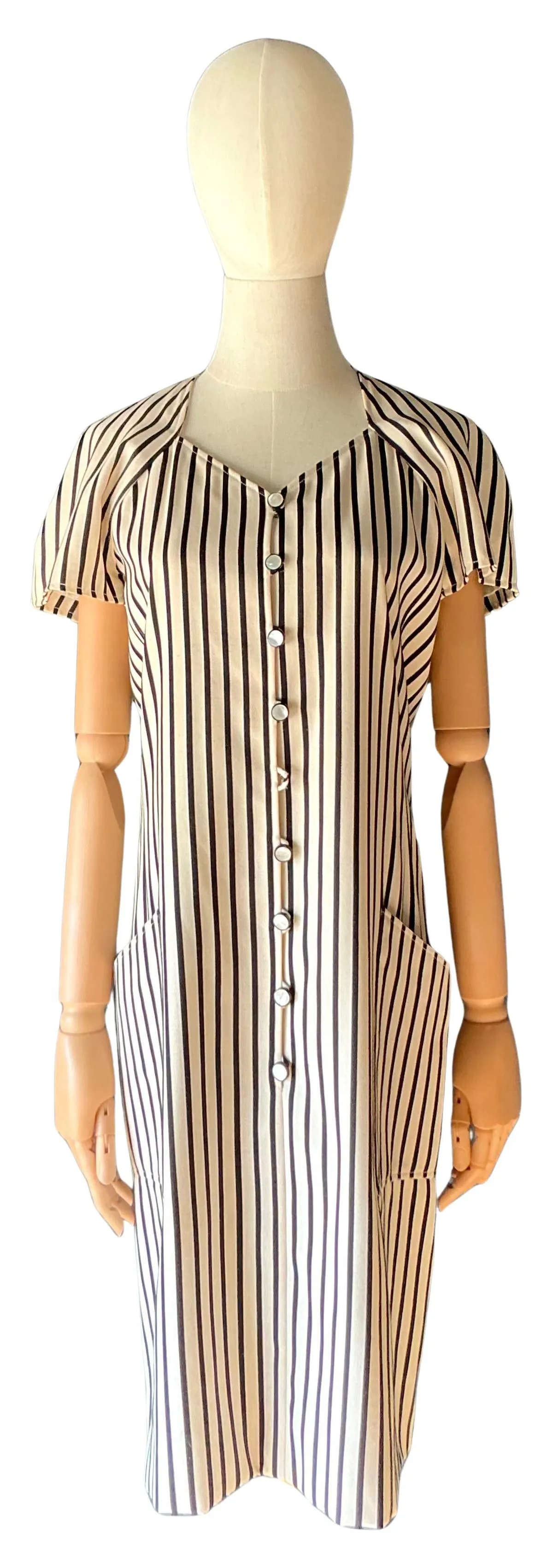Vintage Emanuel Ungaro Black & White Stripe Dress