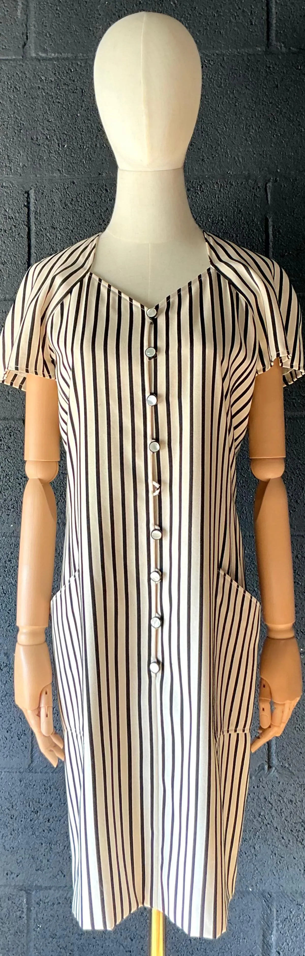 Vintage Emanuel Ungaro Black & White Stripe Dress — additional photo 1
