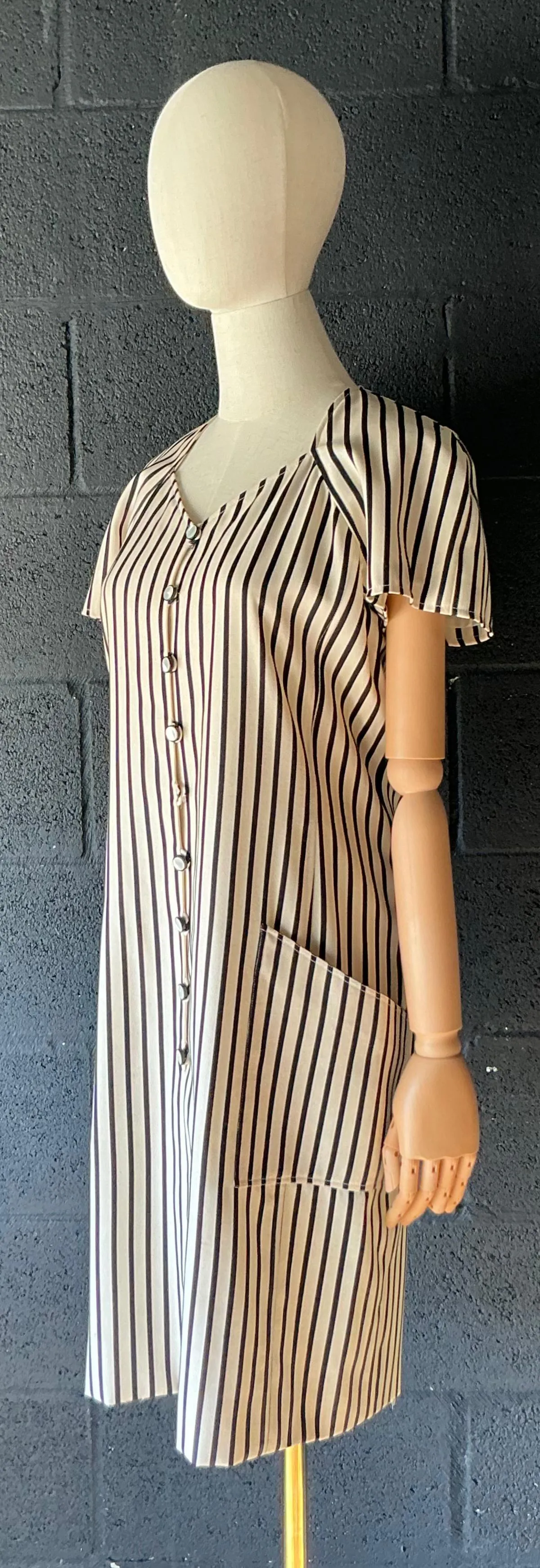 Vintage Emanuel Ungaro Black & White Stripe Dress — additional photo 3