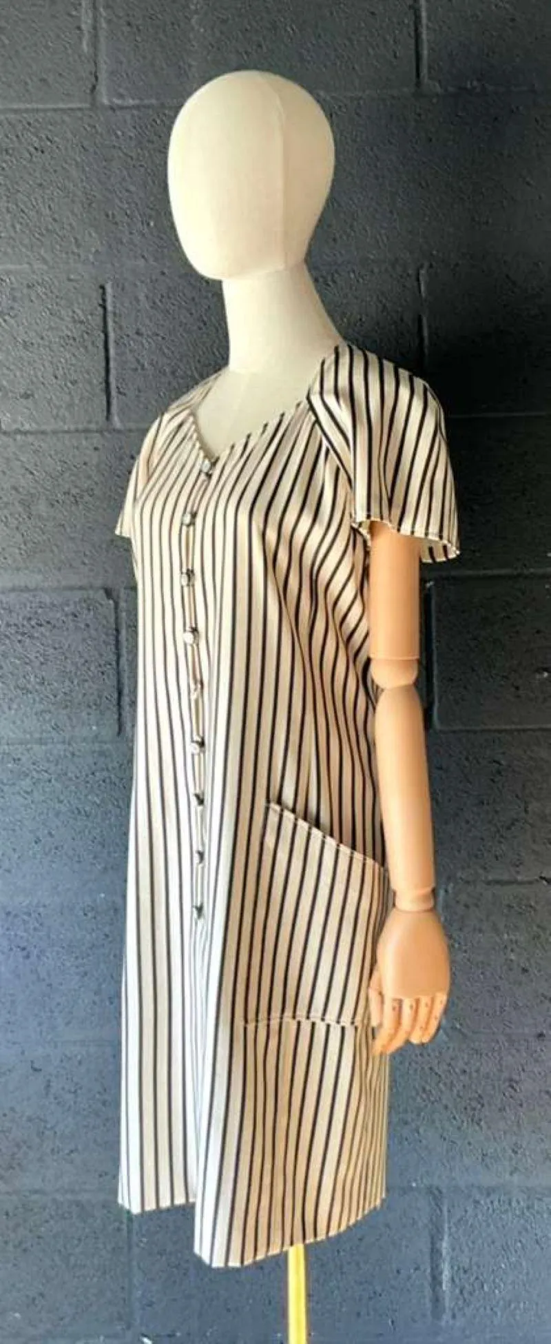 Vintage Emanuel Ungaro Black & White Stripe Dress — additional photo 5